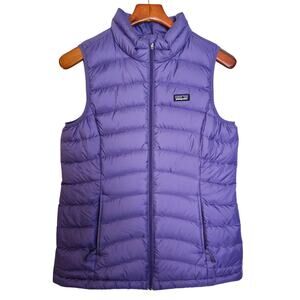 Patagonia Girls Violetti Purple Quilted Outdoor Utility Puffer Winter Vest